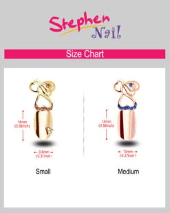 Stephen Nail Jewelry Triple Hearts (Small-Pink Gold) -Best Wig Outlet Store 8 SizeChart TripleHearts 02