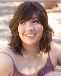 Braylen | Lace Front & Monofilament Synthetic Wig By Amore 18 Braylen | Lace Front & Monofilament Synthetic Wig By Amore -Best Wig Outlet Store AM2581 Braylen Ginger Brown