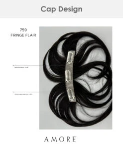 Fringe Flair | Monofilament Clip In Hair Piece By Amore -Best Wig Outlet Store AM54005 FringeFlair cap