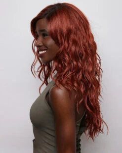 Brooklyn (Exclusive) | Lace Front & Monofilament Part Synthetic Wig By Alexander -Best Wig Outlet Store AX1034 Brooklyn HennaRed R S