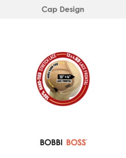 Lauren | Lace Front Human Hair Blend Wig By Bobbi Boss -Best Wig Outlet Store BBFLB002 cap