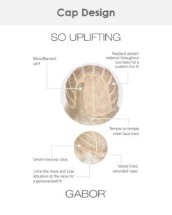 So Uplifting | Lace Front & Monofilament Part Synthetic Wig By Gabor -Best Wig Outlet Store EG31081 SoUplifting Cap