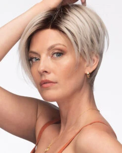 Vale | Monofilament Part Synthetic Wig By Estetica -Best Wig Outlet Store ES30077 Vale SilverSun RT8 S2