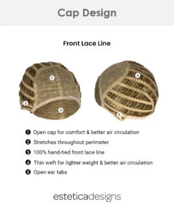 Hallie | Lace Front Synthetic Wig By Estetica -Best Wig Outlet Store ES FrontLaceLine cap
