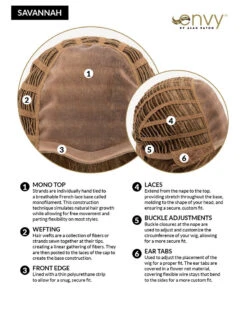 Savannah (Exclusive) | Monofilament Synthetic Wig By Envy -Best Wig Outlet Store EV30027 Savannah Cap