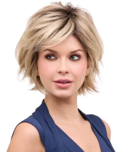 Delaney (Exclusive) | Lace Front & Monofilament Synthetic Wig By Envy -Best Wig Outlet Store EV31022R Delaney ChampagneShadow M3