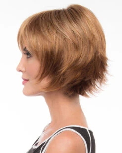 Delaney (Exclusive) | Lace Front & Monofilament Synthetic Wig By Envy -Best Wig Outlet Store EV31022 Delaney CreamedCoffee side 01