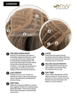 London (Exclusive) | Lace Front & Monofilament Part Synthetic Wig By Envy 11 London (Exclusive) | Lace Front & Monofilament Part Synthetic Wig By Envy -Best Wig Outlet Store EV31035 London Cap