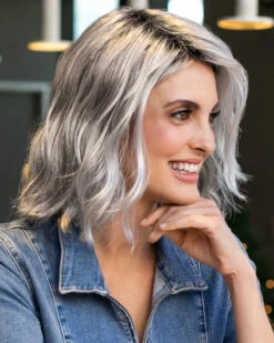 Charlotte | Lace Front & Monofilament Part Synthetic Wig By Envy -Best Wig Outlet Store EV31044R Charlotte SterlingShadow LS M1