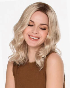 Molly | Lace Front & Monofilament Top Synthetic Wig By Envy 26 Molly | Lace Front & Monofilament Top Synthetic Wig By Envy -Best Wig Outlet Store EV31049R Molly SilkyBeige S4
