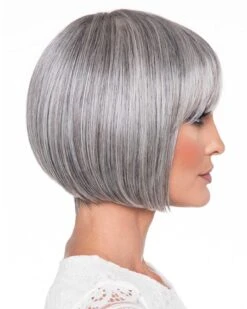 Tandi | Monofilament Crown Human Hair Blend Wig By Envy -Best Wig Outlet Store EV37017 Trandi MediumGrey side