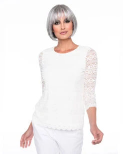 Tandi | Monofilament Crown Human Hair Blend Wig By Envy -Best Wig Outlet Store EV37017 Trandi MediumGrey w