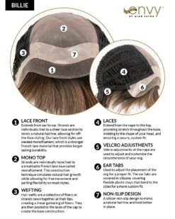 Billie (Exclusive) | Lace Front & Monofilament Top Human Hair Blend Wig By Envy -Best Wig Outlet Store EV37029R Billie Cap a8a50cf5 d747 4a9a a973 60183f3daed9