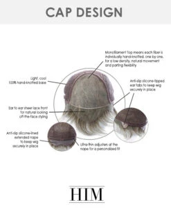 Classic | Average/Large Men's Lace Front & Monofilament Synthetic Wig By HIM -Best Wig Outlet Store HC64002AL Cap Classic