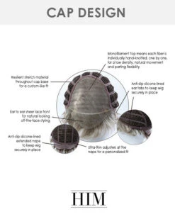 Sophistication | Average/Large Men's Lace Front & Monofilament Synthetic Wig By HIM 17 Sophistication | Average/Large Men's Lace Front & Monofilament Synthetic Wig By HIM -Best Wig Outlet Store HC64003AL Cap Sophistication