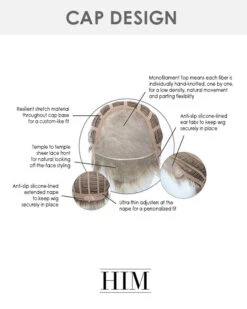 Grit | Average/Large Men's Lace Front & Monofilament Synthetic Wig By HIM -Best Wig Outlet Store HC64004AL Cap Grit