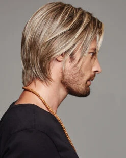 Daring | Average/Large Men's Lace Front & Monofilament Part Synthetic Wig By HIM -Best Wig Outlet Store HC64007AL Daring Side1