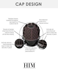 Reserved | Average/Large Men's Lace Front & Monofilament Crown Synthetic Wig By HIM 13 Reserved | Average/Large Men's Lace Front & Monofilament Crown Synthetic Wig By HIM -Best Wig Outlet Store HC64008AL Cap Reserved