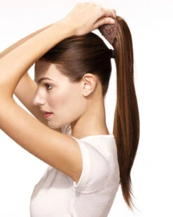 18 Inch Simply Straight Pony | (Wrap Around Pony) Hair Piece By Hairdo -Best Wig Outlet Store HD50003 WrapArd Pony 6 howto