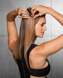 16 Inch Straight Synthetic Clip-in Extension 8pc Kit | By Hairdo 7 16 Inch Straight Synthetic Clip-in Extension 8pc Kit | By Hairdo -Best Wig Outlet Store HD5812 16InchStraight how2 01