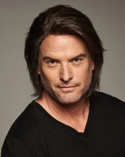 Sharp | Average/Large Men's Lace Front & Monofilament Human Hair Blend Wig By HIM -Best Wig Outlet Store HIM64010AL Sharp M34S main2