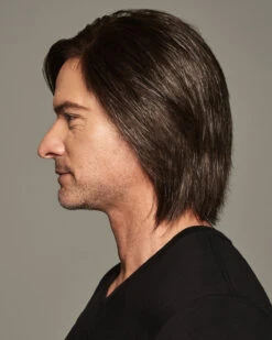 Sharp | Average/Large Men's Lace Front & Monofilament Human Hair Blend Wig By HIM -Best Wig Outlet Store HIM64010AL Sharp M34S side
