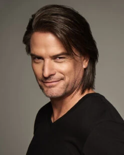 Sharp | Average/Large Men's Lace Front & Monofilament Human Hair Blend Wig By HIM -Best Wig Outlet Store HIM64010AL Sharp M34S side3