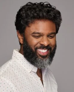 Dignified | Average/Large Men's Lace Front & Monofilament Top Synthetic Wig By HIM -Best Wig Outlet Store HIM64014AL Dignified Model1 F