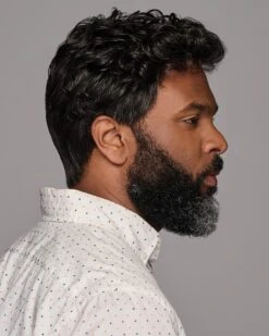 Dignified | Average/Large Men's Lace Front & Monofilament Top Synthetic Wig By HIM -Best Wig Outlet Store HIM64014AL Dignified Model1 S1