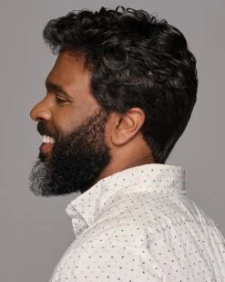 Dignified | Average/Large Men's Lace Front & Monofilament Top Synthetic Wig By HIM -Best Wig Outlet Store HIM64014AL Dignified Model1 S2