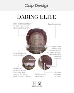 Daring Elite | Average/Large Men's Lace Front & Monofilament Top Synthetic Wig By HIM -Best Wig Outlet Store HIM64015AL DaringElite cap