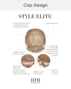 Style Elite | Average/Large Men's Lace Front & Monofilament Top Synthetic Wig By HIM -Best Wig Outlet Store HIM64016AL StyleElite cap