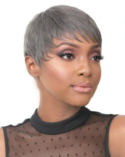 Simone | Synthetic Wig By It's A Wig 14 Simone | Synthetic Wig By It's A Wig -Best Wig Outlet Store IW20127 Simone side CharcoalGrey