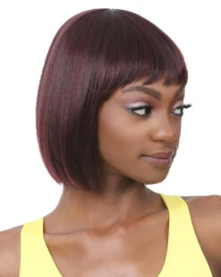 Bob Bang Wig 10 | Synthetic Wig By It's A Wig -Best Wig Outlet Store IW20178 BobBangWig10 99J S