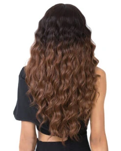 Edgar | Lace Part Synthetic Wig By It's A Wig -Best Wig Outlet Store IW30002 Edgar FFAuburnBrown back