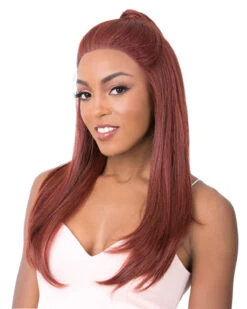 Swiss Lace Phyllis | Lace Front Synthetic Wig By It's A Wig -Best Wig Outlet Store IW31119 Phyllis RedSangria Styled main