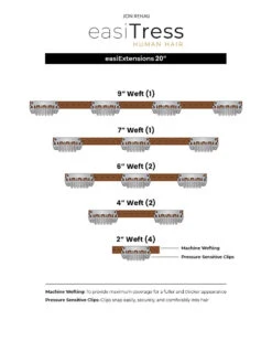EasiExtensions HH 20 Inch | Human Hair Clip-in Extension By Jon Renau -Best Wig Outlet Store JR EasiExtension 20 BaseDesigns F