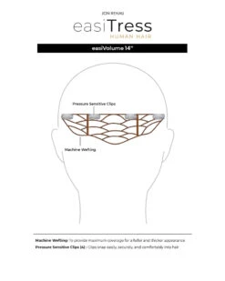 EasiVolume HH 14 Inch | Human Hair Clip-in Extension By Jon Renau -Best Wig Outlet Store JR easiVolume14 BaseDesigns