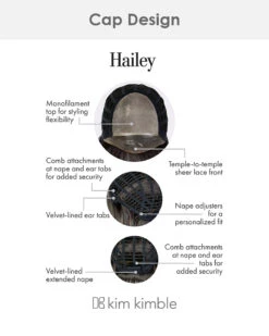 Hailey | Lace Front & Monofilament Top Synthetic Wig By Kim Kimble -Best Wig Outlet Store KK Hailey Cap