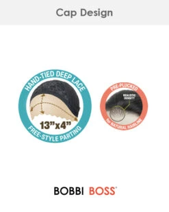 Kaylee | Lace Front Human Hair Wig By Bobbi Boss -Best Wig Outlet Store MHLF524 5 cap