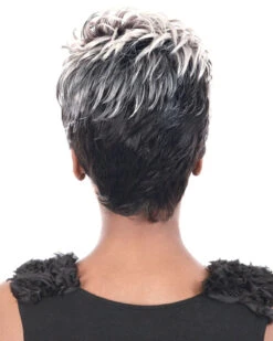 Aqua | Synthetic Wig By Motown Tress -Best Wig Outlet Store MT20388 Aqua RT1B 60 back