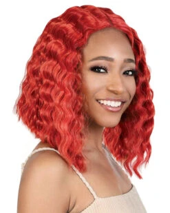 LDP-Crimp6 | Lace Front & Lace Part Synthetic Wig By Motown Tress -Best Wig Outlet Store MT31119 LDP Crimp6 Copper side