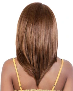 L136 HD02 | Lace Front Synthetic Wig By Motown Tress 9 L136 HD02 | Lace Front Synthetic Wig By Motown Tress -Best Wig Outlet Store MT31137 L136 HD02 BrownAuburn back