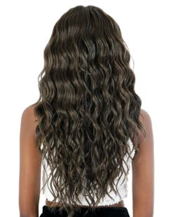 LS137 Fox | Lace Front Synthetic Wig By Motown Tress -Best Wig Outlet Store MT31144 LS137FOX CamoGreen back