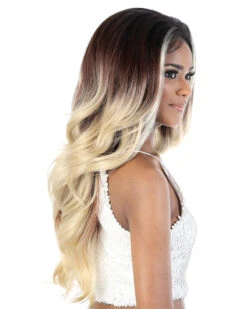 LS137 Pure | Lace Front Synthetic Wig By Motown Tress 9 LS137 Pure | Lace Front Synthetic Wig By Motown Tress -Best Wig Outlet Store MT31146 LS137Pure 3T4 Blonde side2