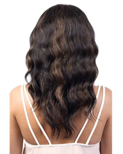 HPL3 Star | Lace Front Human Hair Wig By Motown Tress -Best Wig Outlet Store MT37186 HPL3Star Back F1B 30