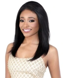 HL136 ST20 | Lace Front Human Hair Wig By Motown Tress -Best Wig Outlet Store MT37274 HL136.ST20 F2