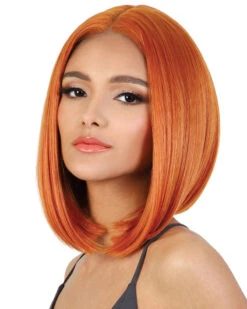 HBL Hali | Lace Front & Lace Part Human Hair Blend Wig By Motown Tress 11 HBL Hali | Lace Front & Lace Part Human Hair Blend Wig By Motown Tress -Best Wig Outlet Store MT37279 HBL Hali Ginger F