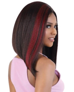 HBL Selina | Lace Front & Lace Part Human Hair Blend Wig By Motown Tress -Best Wig Outlet Store MT37282 HBL Selina S2