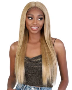 WHLB Luth | Lace Front Human Hair Blend Wig By Motown Tress